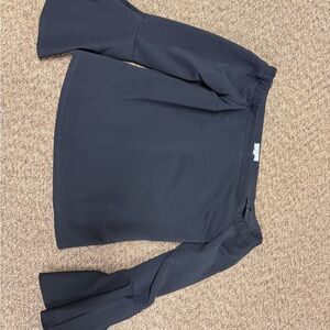 TCEC Black Bell Sleeve Blouse